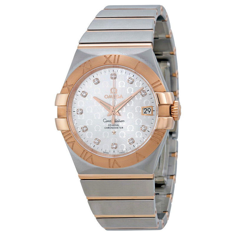 Omega Constellation Chronometer Automatic Silver Dial 18kt Gold and Stainless Steel Ladies Watch#12320352052003 - Watches of America