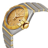 Omega Constellation Chronometer Champagne Dial Steel and 18kt Yellow Gold Ladies Watch #123.20.31.20.08.001 - Watches of America #2