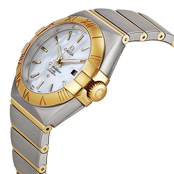 Omega Constellation Chronometer Mother of Pearl Dial Steel and 18kt Yellow Gold Ladies Watch #123.20.31.20.05.002 - Watches of America #2