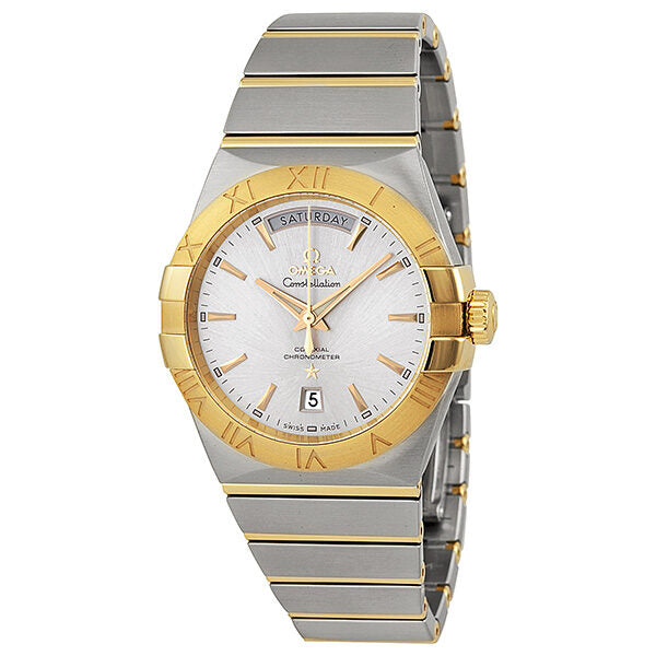 Omega Constellation Day Silver Dial Gold and Steel Men's Watch 12320382202002#123.20.38.22.02.002 - Watches of America