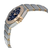 Omega Constellation Diamond Blue Dial Rose Gold and Steel Ladies Watch #123.25.27.60.53.001 - Watches of America #2