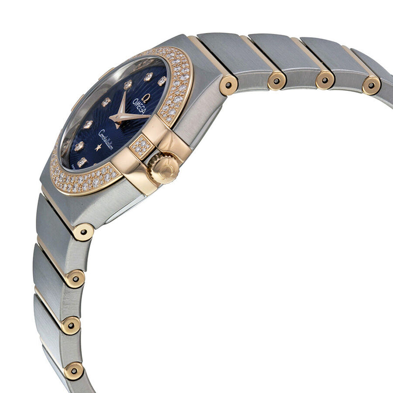 Omega Constellation Diamond Blue Dial Rose Gold and Steel Ladies Watch #123.25.27.60.53.001 - Watches of America #2