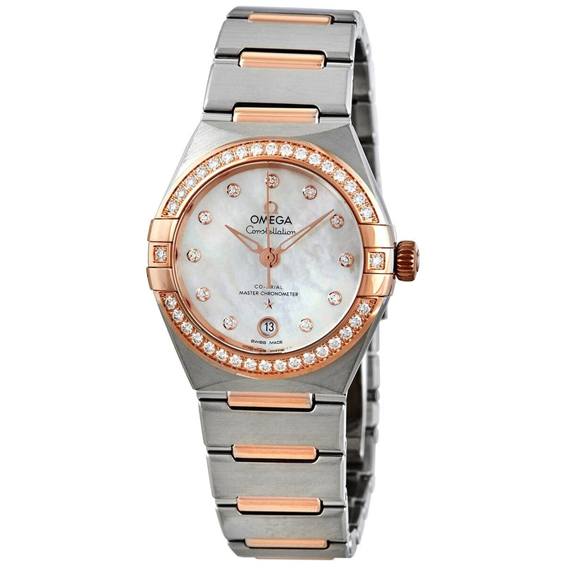 Omega Constellation Manhattan Automatic Diamond Ladies Watch #131.25.29.20.55.001 - Watches of America