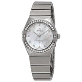 Omega Constellation Manhattan Mother of Pearl Diamond Dial Ladies Watch #131.15.28.60.55.001 - Watches of America