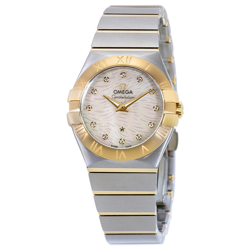 Omega Constellation Mother of Pearl Dial Stainless Steel and 18kt Yellow Gold Watch #123.20.27.60.55.008 - Watches of America