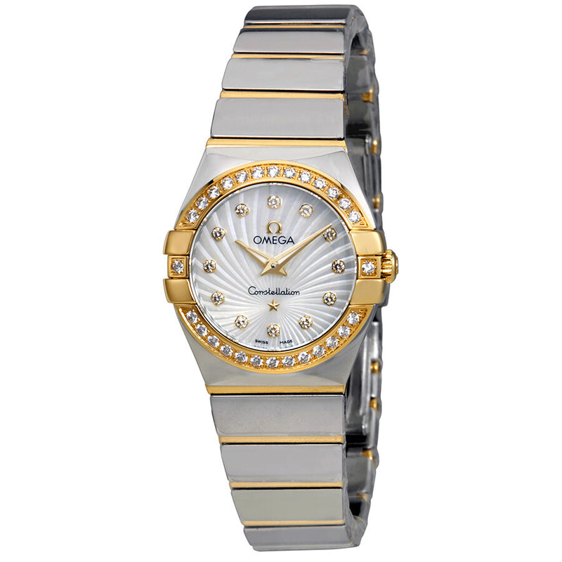 Omega Constellation Mother of Pearl Diamond Dial Ladies Watch #123.25.24.60.55.008 - Watches of America