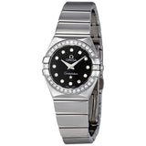 Omega Constellation Polished Quartz Black Dial Ladies  Watch #12315246051002 - Watches of America
