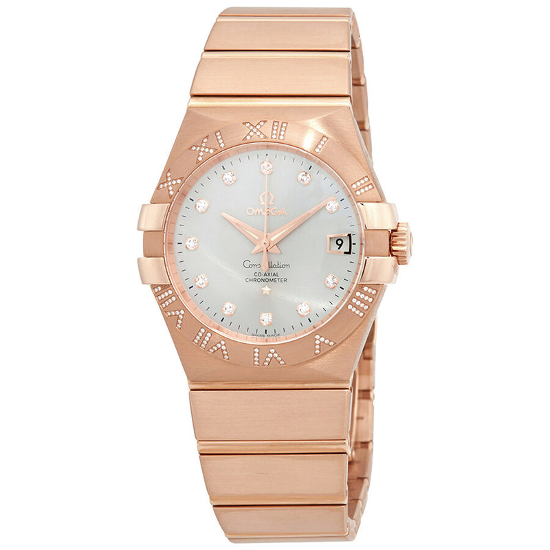 Omega Constellation 18kt Rose Gold Automatic Ladies Watch #123.55.35.20.52.003 - Watches of America