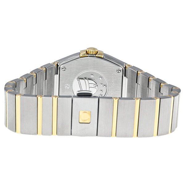 Omega Constellation Silver Diamond Brushed Solid 18kt Gold with Steel Ladies Watch #123.25.27.60.52.002 - Watches of America #3