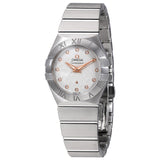 Omega Constellation Silver Diamond Dial Ladies Watch #123.10.27.60.52.001 - Watches of America
