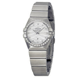 Omega Constellation White Mother of Pearl Dial Stainless Steel Ladies Watch #123.15.24.60.55.006 - Watches of America