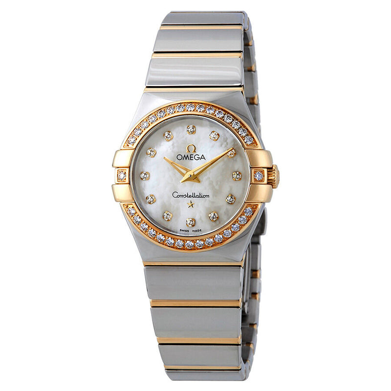 Omega Constellation White Mother of Pearl Dial Stainless Steel Ladies Watch #12325276055007 - Watches of America