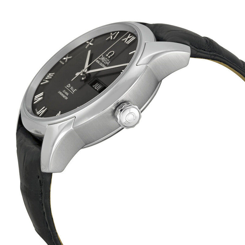 Omega De Ville Automatic Black Dial Black Leather Men's Watch 43113412201001 #431.13.41.22.01.001 - Watches of America #2
