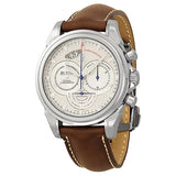 Omega De Ville Co-Axial Chronoscope Silver Dial Stainless Steel Brown Leather Men's Watch #4850.30.37 - Watches of America