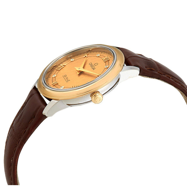 Omega De Ville Diamond Champagne Dial Ladies Watch #424.23.27.60.58.001 - Watches of America #2