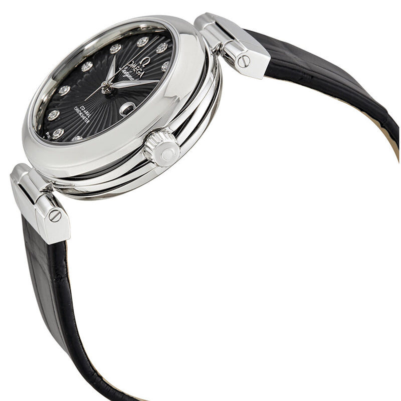 Omega De Ville Ladymatic  Automatic Black Diamond Dial Watch #425.33.34.20.51.001 - Watches of America #2