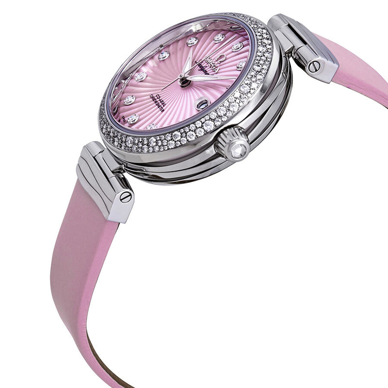 Omega De Ville Pink Mother of Pearl Diamond Dial Ladies Watch #425.37.34.20.57.001 - Watches of America #2