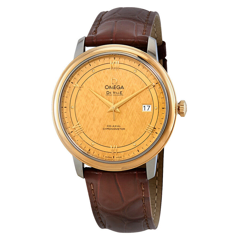 Omega De Ville Prestige Automatic Champagne Dial Men's Watch #424.23.40.20.08.001 - Watches of America