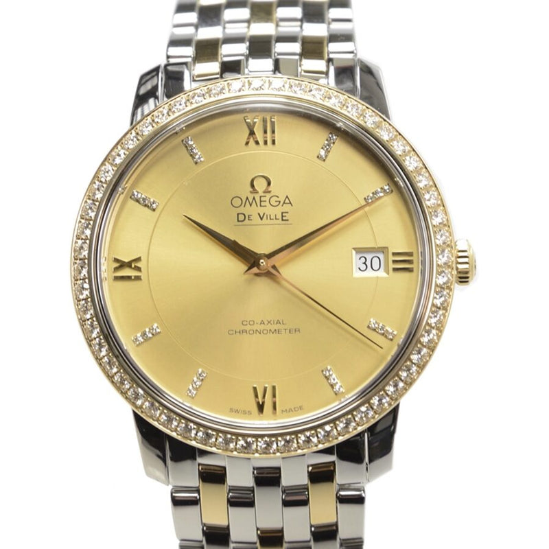 Omega De Ville Prestige Champagne Dial Ladies Two Tone Watch #424.25.37.20.58.001 - Watches of America #2