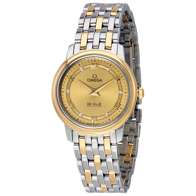 Omega De Ville Prestige Champagne Dial Ladies Watch #424.20.27.60.58.003 - Watches of America