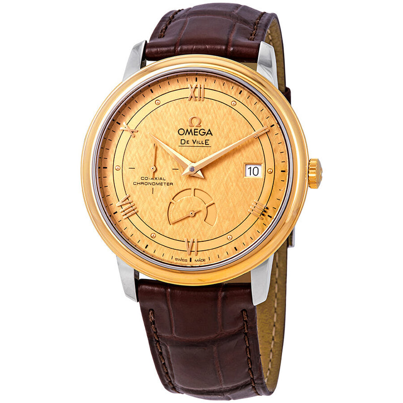 Omega De Ville Prestige Co-Axial Automatic Diamond Champagne Dial Men's Watch #424.23.40.21.08.001 - Watches of America