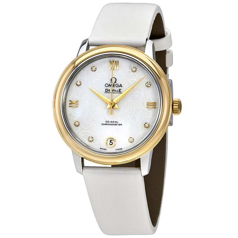Omega De Ville Prestige Mother of Pearl Butterfly Dial Ladies Watch #424.22.33.20.55.002 - Watches of America