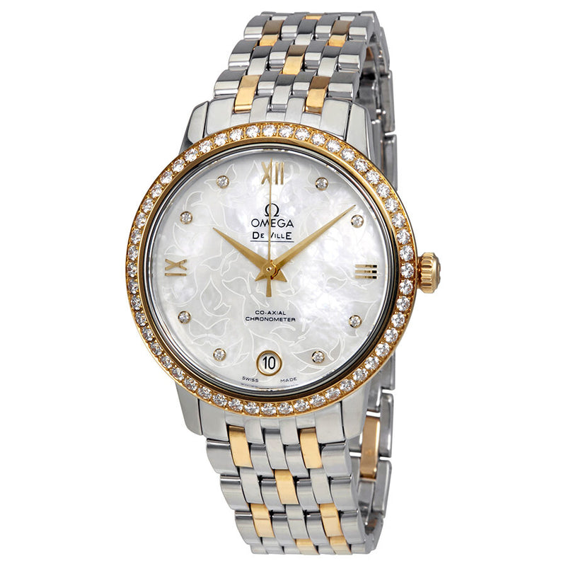 Omega De Ville Prestige Mother of Pearl Butterfly Dial Ladies Watch #424.25.33.20.55.004 - Watches of America
