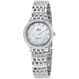 Omega De Ville Prestige Mother of Pearl Dial Stainless Steel Quartz Ladies Watch #424.15.24.60.55.001 - Watches of America