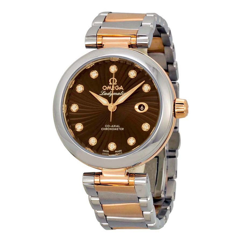 Omega DeVille Ladymatic Brown Dial Ladies Watch 42520342063001#425.20.34.20.63.001 - Watches of America