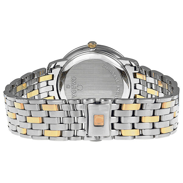 Omega DeVille Prestige Champagne Diamond Dial Steel and Yellow Gold Men's Watch 4374.15 #4374.15.00 - Watches of America #3
