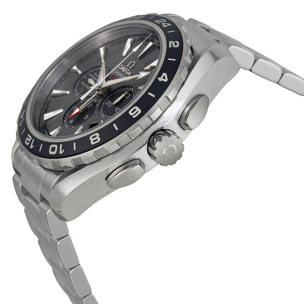 Omega Sea Master Aqua Terra Chronograph GMT Grey Dial Men's Watch 23110445206001 #231.10.44.52.06.001 - Watches of America #2