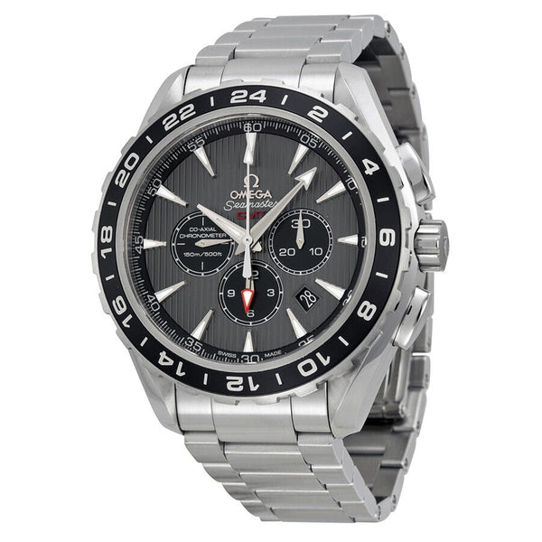 Omega Sea Master Aqua Terra Chronograph GMT Grey Dial Men's Watch 23110445206001#231.10.44.52.06.001 - Watches of America