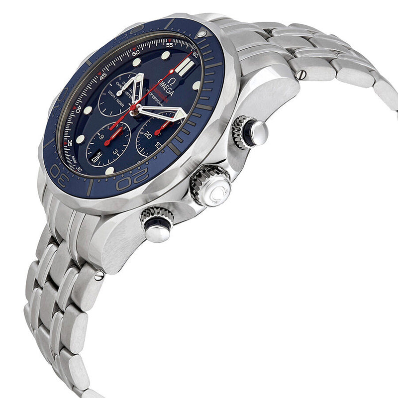 Omega Seamaster Chronograph Automatic Chronometer Blue Dial Men's Watch #212.30.44.50.03.001 - Watches of America #2