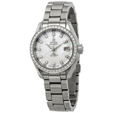 Omega Seamaster Aqua Terra Mother of Pearl Diamond Dial Automatic Ladies Watch #231.15.30.20.55.001 - Watches of America