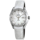 Omega Seamaster Aqua Terra Automatic Chronometer Diamond White Dial Ladies Watch #231.13.34.20.55.001 - Watches of America