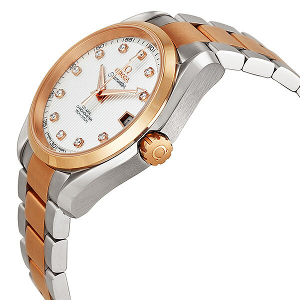 Omega Seamaster Aqua Terra Automatic Diamond Rose Gold and Steel Men's Watch #231.20.39.21.51.002 - Watches of America #2
