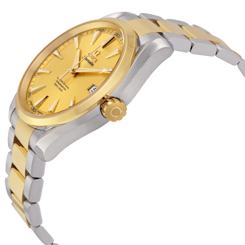 Omega Seamaster Aqua Terra Champagne Dial Stainless Steel and 18kt Yellow Gold Men's Watch 23120422108001 #231.20.42.21.08.001 - Watches of America #2