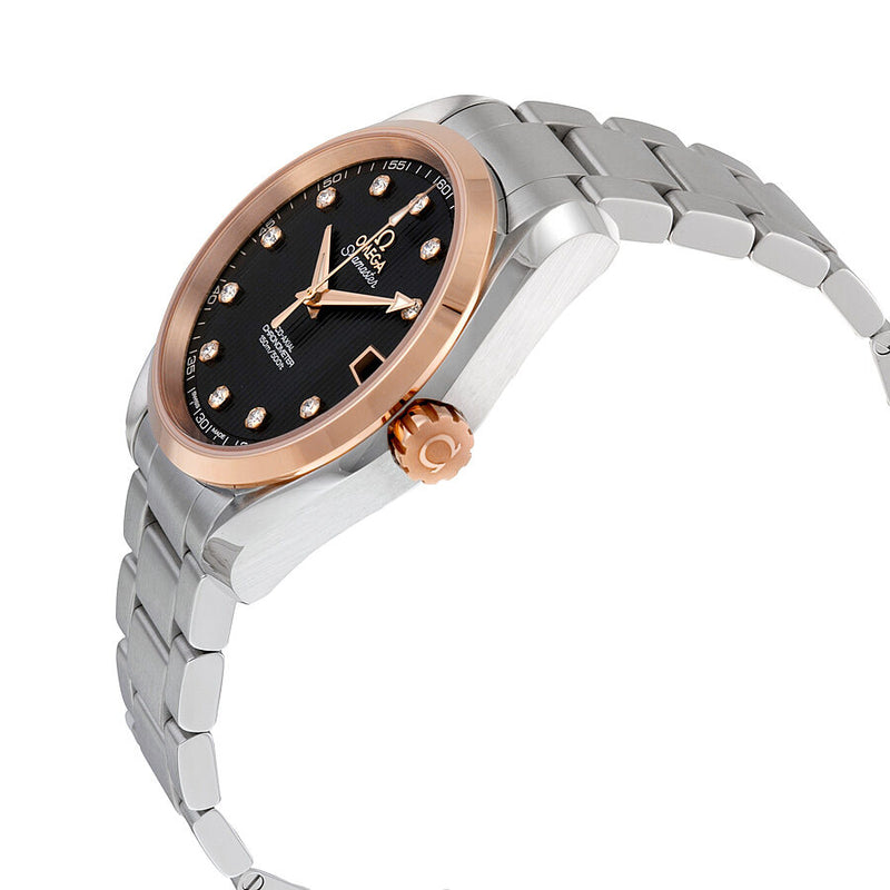 Omega Seamaster Aqua Terra  Automatic Diamond Black Dial 18kt Rose Gold Men's Watch #231.20.39.21.51.003 - Watches of America #2