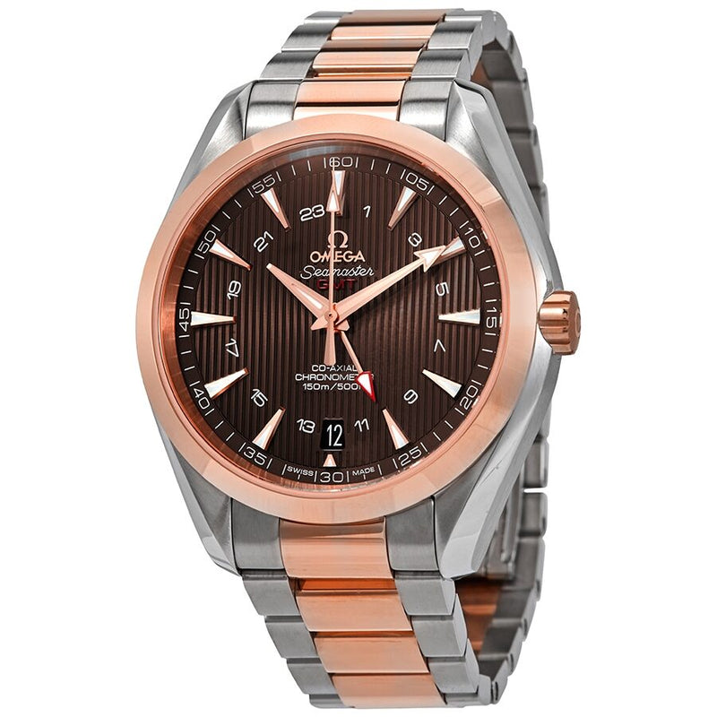 Omega Seamaster Aqua Terra GMT Automatic Grey Dial Two-tone Men's Watch 23120432206003#231.20.43.22.06.003 - Watches of America