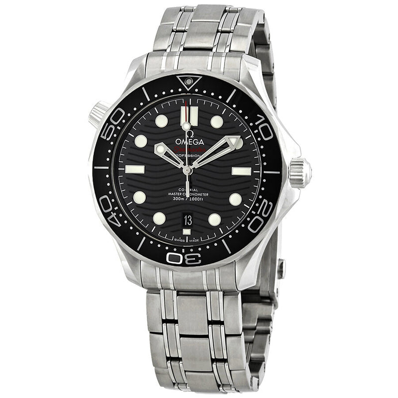 Omega Seamaster Automatic Chronometer Black Dial Men's Watch #210.30.42.20.01.001 - Watches of America