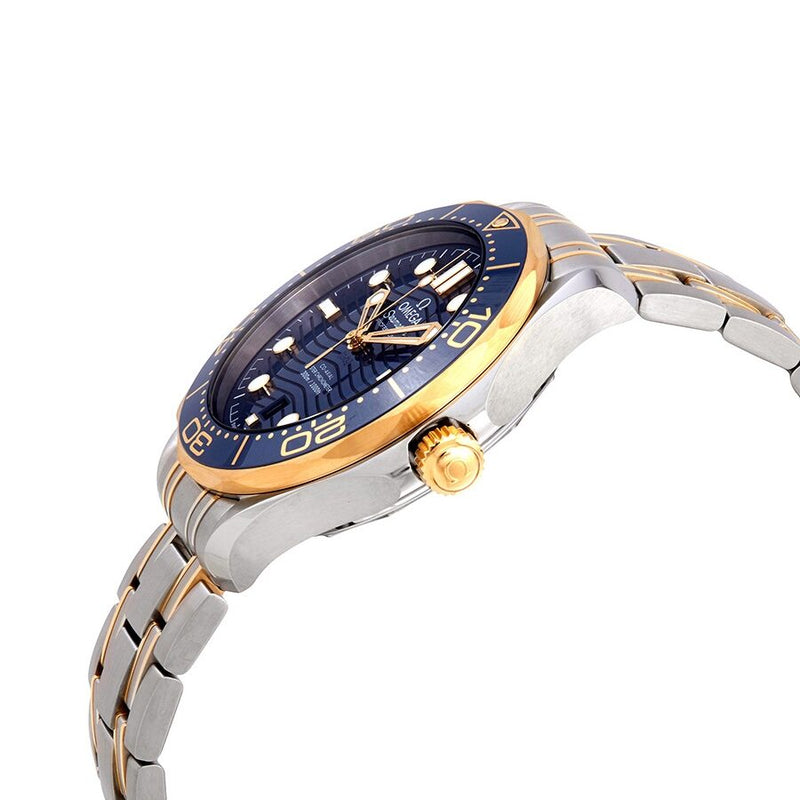 Omega Seamaster Sedna Blue Dial Steel and 18kt Yellow Gold Watch #210.20.42.20.03.001 - Watches of America #2