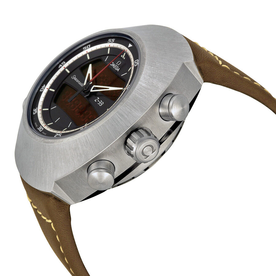 肌触りがいい Omega Spacemaster Z-33 Black Analog-Digital Dial Brown サーフィン・ボディボード