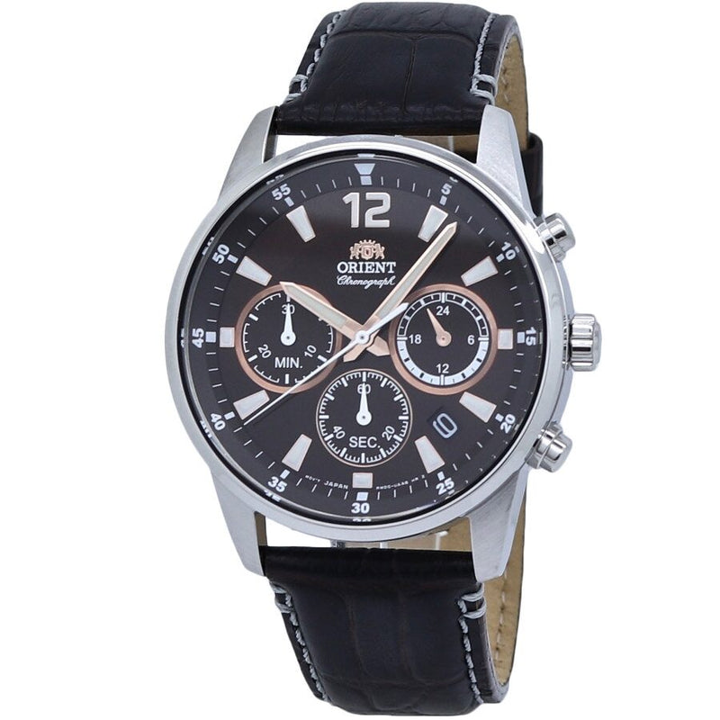 Orient Chronograph Quartz Brown Dial Men's Watch #RA-KV0006Y10B - Watches of America