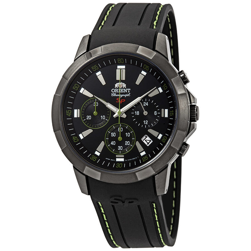 Orient Sporty Chronograph Black Dial Men's Watch #FKV00006B - Watches of America