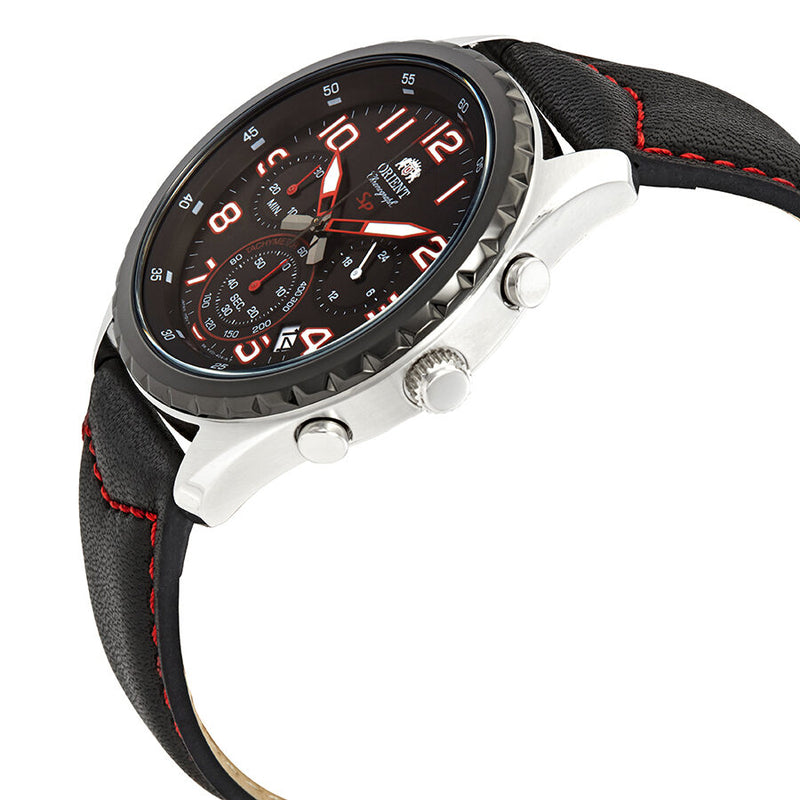 Orient Sporty Chronograph Black Dial Men's Watch #FKV01003B - Watches of America #2