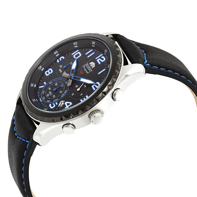 Orient Sporty Chronograph Black Dial Men's Watch #FKV01004B - Watches of America #2
