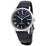 Orient Star Automatic Blue Dial Black Leather Men's Watch #RE-AU0003L00B - Watches of America