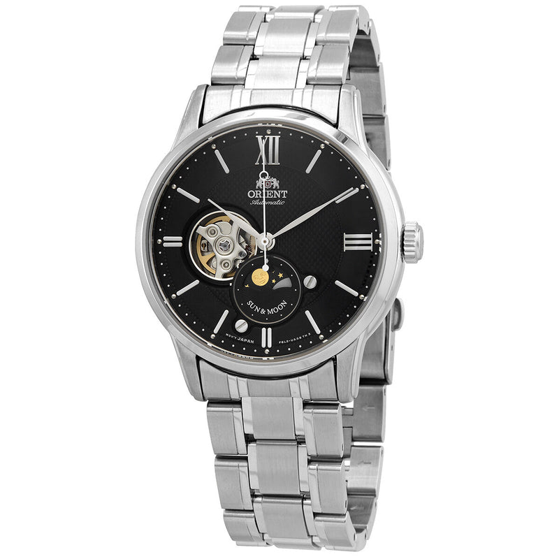 Orient Sun & Moon Automatic Black Dial Men's Watch #RA-AS0002B - Watches of America