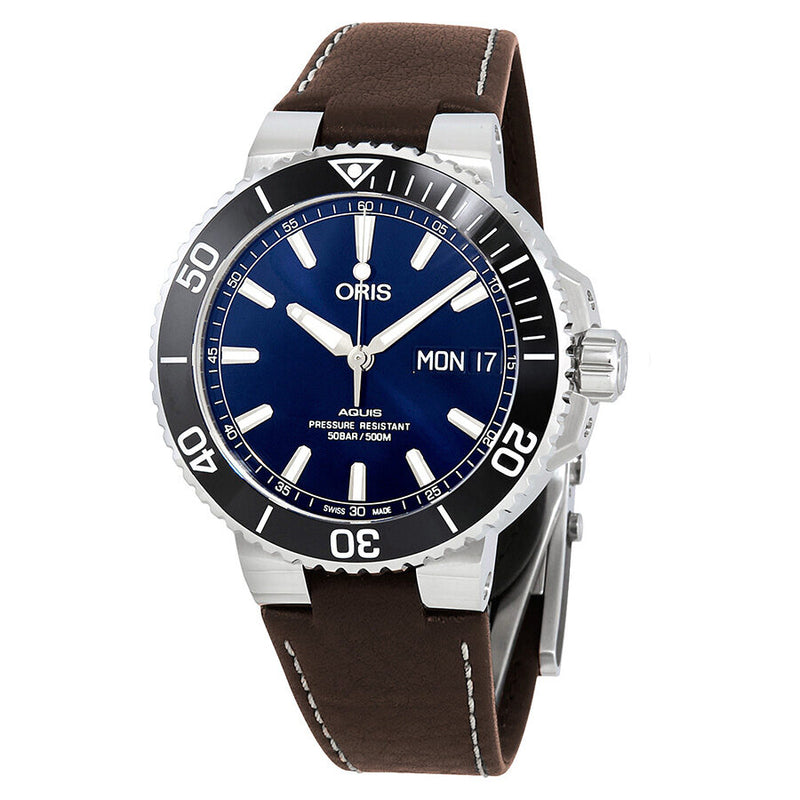Oris Aquis Big Day Date Automatic Blue Dial Men's Watch #01 752 7733 4135-07 5 24 10EB - Watches of America