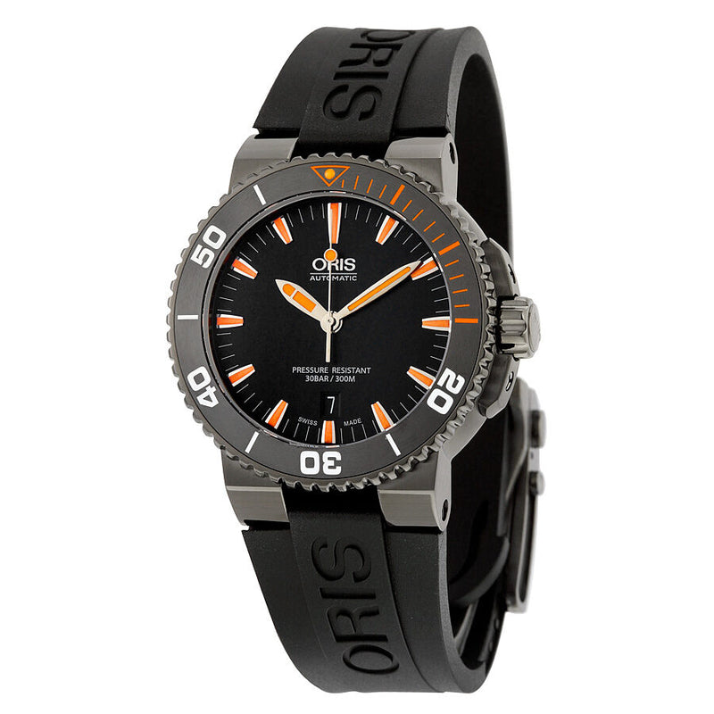 Oris Aquis Date Automatic Black Dial Men's Watch #01 733 7653 4259-07 4 26 34GEB - Watches of America